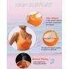 RUNNING GIRL High Impact Sports Bras for Women – Scoop Neck Strappy Sports Bra High Support Moulded Cup Workout Bra(A-orange)