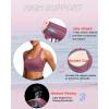 RUNNING GIRL High Impact Sports Bras for Women – Scoop Neck Strappy Sports Bra High Support Moulded Cup Workout Bra(A-pink)