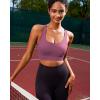 RUNNING GIRL High Impact Sports Bras for Women – Scoop Neck Strappy Sports Bra High Support Moulded Cup Workout Bra(A-pink)