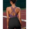 RUNNING GIRL High Impact Sports Bras for Women – Scoop Neck Strappy Sports Bra High Support Moulded Cup Workout Bra(A-purple)