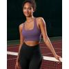 RUNNING GIRL High Impact Sports Bras for Women – Scoop Neck Strappy Sports Bra High Support Moulded Cup Workout Bra(A-purple)
