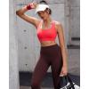 RUNNING GIRL High Impact Sports Bras for Women – Scoop Neck Strappy Sports Bra High Support Moulded Cup Workout Bra(A-red)