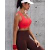 RUNNING GIRL High Impact Sports Bras for Women – Scoop Neck Strappy Sports Bra High Support Moulded Cup Workout Bra(A-red)