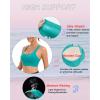 RUNNING GIRL High Impact Sports Bras for Women – Scoop Neck Strappy Sports Bra High Support Moulded Cup Workout Bra(A-storm Teal)