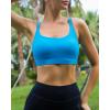 RUNNING GIRL High Impact Sports Bras for Women – Scoop Neck Strappy Sports Bra High Support Moulded Cup Workout Bra(B-bright Blue)