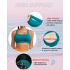 RUNNING GIRL High Impact Sports Bras for Women – Scoop Neck Strappy Sports Bra High Support Moulded Cup Workout Bra(B-storm Teal)