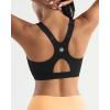 RUNNING GIRL High Impact Sports Bras for Women High Support Molded Cups, Adjustable Straps Sports Bra with Sewn in Pads(Black)