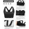 RUNNING GIRL High Impact Sports Bras for Women High Support Molded Cups, Adjustable Straps Sports Bra with Sewn in Pads(Black)