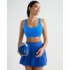 RUNNING GIRL High Impact Sports Bras for Women High Support Molded Cups, Adjustable Straps Sports Bra with Sewn in Pads(Dazzling Blue)