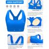 RUNNING GIRL High Impact Sports Bras for Women High Support Molded Cups, Adjustable Straps Sports Bra with Sewn in Pads(Dazzling Blue)