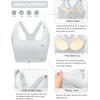 RUNNING GIRL High Impact Sports Bras for Women High Support Molded Cups, Adjustable Straps Sports Bra with Sewn in Pads(Grey)