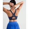 RUNNING GIRL High Impact Sports Bras for Women High Support Molded Cups, Adjustable Straps Sports Bra with Sewn in Pads(Navy Blue)