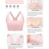 RUNNING GIRL High Impact Sports Bras for Women High Support Molded Cups, Adjustable Straps Sports Bra with Sewn in Pads(Pink)