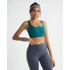 RUNNING GIRL High Impact Sports Bras for Women High Support Molded Cups, Adjustable Straps Sports Bra with Sewn in Pads(Storm Teal)