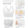 RUNNING GIRL High Impact Sports Bras for Women High Support Molded Cups, Adjustable Straps Sports Bra with Sewn in Pads(White)