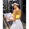 RUNNING GIRL High Impact Sports Bras for Women, High Support Running Sports Bra Moulded Cup Strappy Sports Bras(U-yellow)