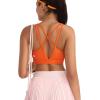 RUNNING GIRL High Impact Sports Bras for Women, High Support Running Sports Bra Moulded Cup Strappy Sports Bras(Vibrant Orange)