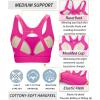RUNNING GIRL High Impact Sports Bras for Women, High Support Running Strappy Women’s Sports Bra with Sewn in Pads(H-hot Pink)