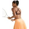 RUNNING GIRL High Impact Sports Bras for Women, High Support Running Strappy Women’s Sports Bra with Sewn in Pads(X-brown)