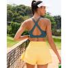 RUNNING GIRL High Impact Sports Bras for Women, High Support Running Strappy Women’s Sports Bra with Sewn in Pads(X-greyish Green)