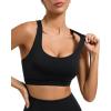 RUNNING GIRL High Impact Sports Bras for Women High Support Women’s Sports Bra Racerback Workout Running Bra(Black)