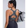 RUNNING GIRL High Impact Sports Bras for Women High Support Women’s Sports Bra Racerback Workout Running Bra(Deep Grey)