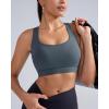 RUNNING GIRL High Impact Sports Bras for Women High Support Women’s Sports Bra Racerback Workout Running Bra(Deep Grey)