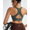 RUNNING GIRL High Impact Sports Bras for Women High Support Women’s Sports Bra Racerback Workout Running Bra(Grey Sage)
