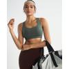 RUNNING GIRL High Impact Sports Bras for Women High Support Women’s Sports Bra Racerback Workout Running Bra(Grey Sage)