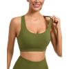 RUNNING GIRL High Impact Sports Bras for Women High Support Women’s Sports Bra Racerback Workout Running Bra(Olive Green)