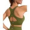 RUNNING GIRL High Impact Sports Bras for Women High Support Women’s Sports Bra Racerback Workout Running Bra(Olive Green)