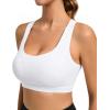 RUNNING GIRL High Impact Sports Bras for Women High Support Women’s Sports Bra Racerback Workout Running Bra(White)