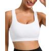 RUNNING GIRL High Impact Sports Bras for Women High Support Women’s Sports Bra Racerback Workout Running Bra(White)