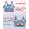 RUNNING GIRL High Impact Sports Bras for Women,Racerback Running Bra Workout Crop Tank Tops Longline Sports Bra Push up(D-blue)
