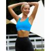RUNNING GIRL High Impact Sports Bras for Women,Racerback Running Bra Workout Crop Tank Tops Longline Sports Bra Push up(D-bright Blue)