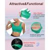 RUNNING GIRL High Impact Sports Bras for Women,Racerback Running Bra Workout Crop Tank Tops Longline Sports Bra Push up(D-bright Green)