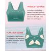 RUNNING GIRL High Impact Sports Bras for Women,Racerback Running Bra Workout Crop Tank Tops Longline Sports Bra Push up(D-dark Green)