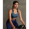RUNNING GIRL High Impact Sports Bras for Women,Racerback Running Bra Workout Crop Tank Tops Longline Sports Bra Push up(D-navy Blue)