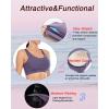 RUNNING GIRL High Impact Sports Bras for Women,Racerback Running Bra Workout Crop Tank Tops Longline Sports Bra Push up(D-purple)
