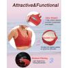 RUNNING GIRL High Impact Sports Bras for Women,Racerback Running Bra Workout Crop Tank Tops Longline Sports Bra Push up(D-red)