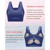 RUNNING GIRL High Impact Sports Bras for Women,Racerback Running Bra Workout Crop Tank Tops Longline Sports Bra Push up(D-violet)