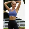 RUNNING GIRL High Impact Sports Bras for Women,Racerback Running Bra Workout Crop Tank Tops Longline Sports Bra Push up(D-violet)