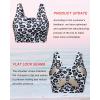 RUNNING GIRL High Impact Sports Bras for Women,Racerback Running Bra Workout Crop Tank Tops Longline Sports Bra Push up(D-white Leopard)