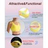 RUNNING GIRL High Impact Sports Bras for Women,Racerback Running Bra Workout Crop Tank Tops Longline Sports Bra Push up(D-yellow)
