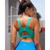 RUNNING GIRL High Impact Sports Bras for Women,Racerback Running Bra Workout Crop Tank Tops Longline Sports Bra Push up(Y-bright Green)
