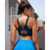 RUNNING GIRL High Impact Sports Bras for Women,Racerback Running Bra Workout Crop Tank Tops Longline Sports Bra Push up(Y-navy)