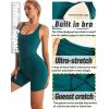 RUNNING GIRL Jumpsuits for Women Ribbed Backless Sexy One Piece Outfits Tummy Control Unitard Bodysuit Athletic Rompers
