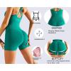 RUNNING GIRL Jumpsuits for Women,Yoga Workout Ribbed Backless Sexy One Piece Outfits Tummy Control Unitard Bodysuit Rompers