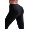 RUNNING GIRL Leggings for Women 25″ Inseam, High Waisted Compression Buttery Soft Yoga Pants with Pockets(Black)