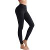 RUNNING GIRL Leggings for Women 25″ Inseam, High Waisted Compression Buttery Soft Yoga Pants with Pockets(Black)